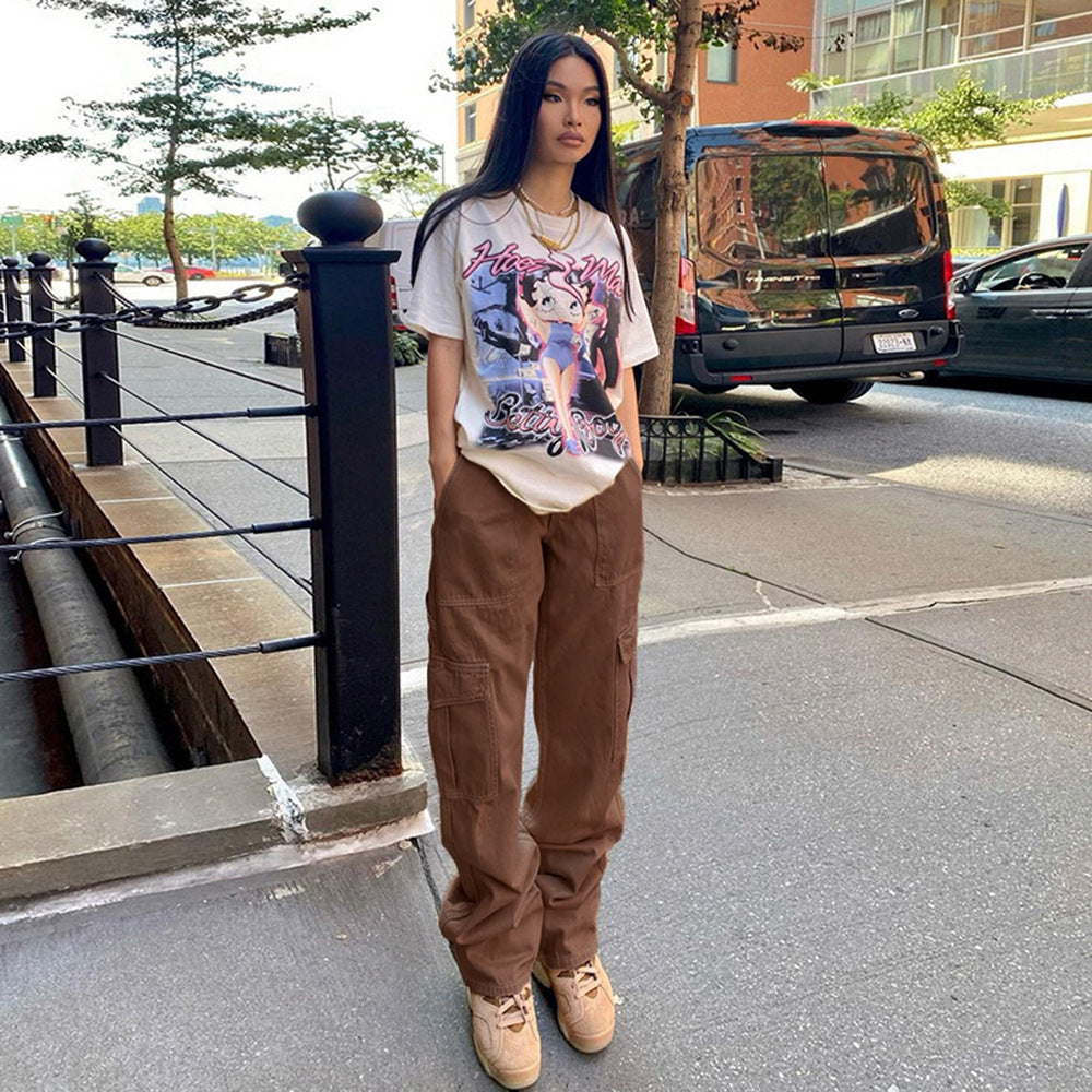 Urban Utility High-Waist Straight Jeans