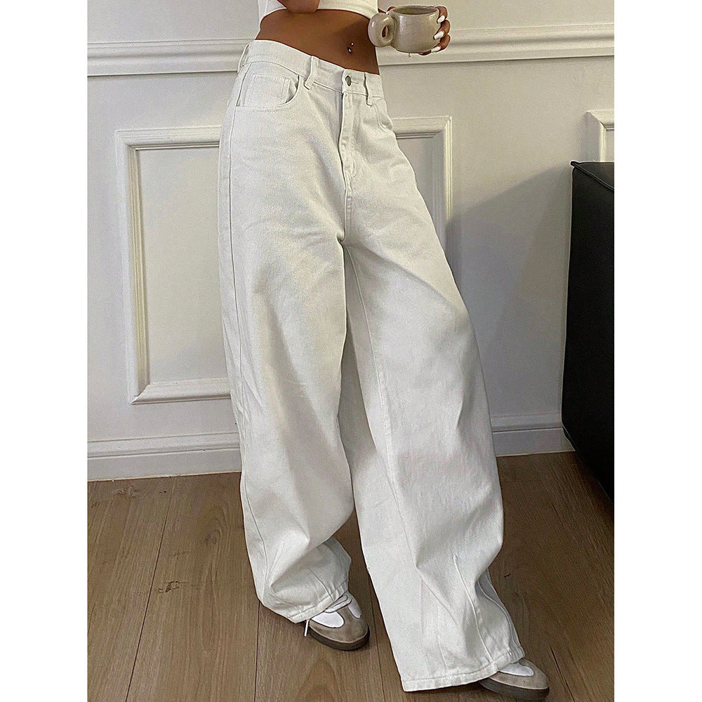 Retro Flow Wide-Leg Casual Jeans