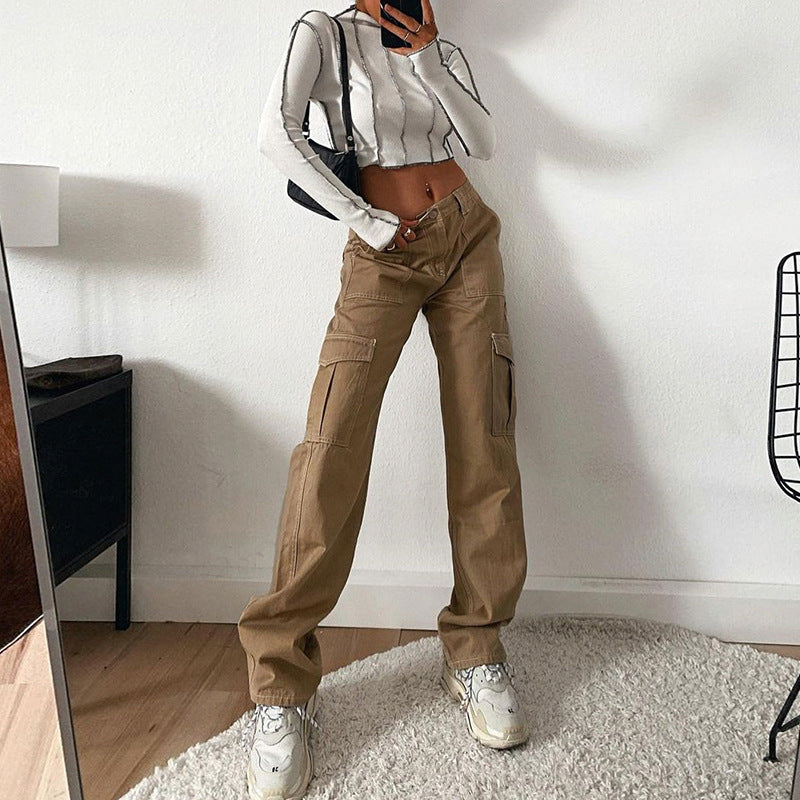 Urban Utility High-Waist Straight Jeans