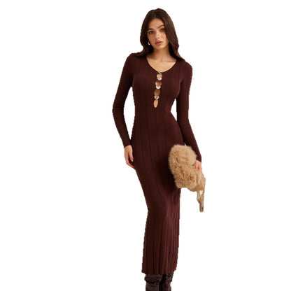 The Brooklyn V-Neck Knit Dress