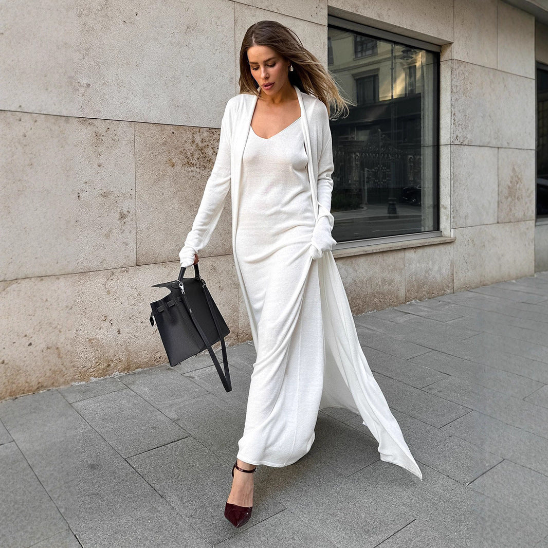 The Brooklyn Knit Suspender Dress Set