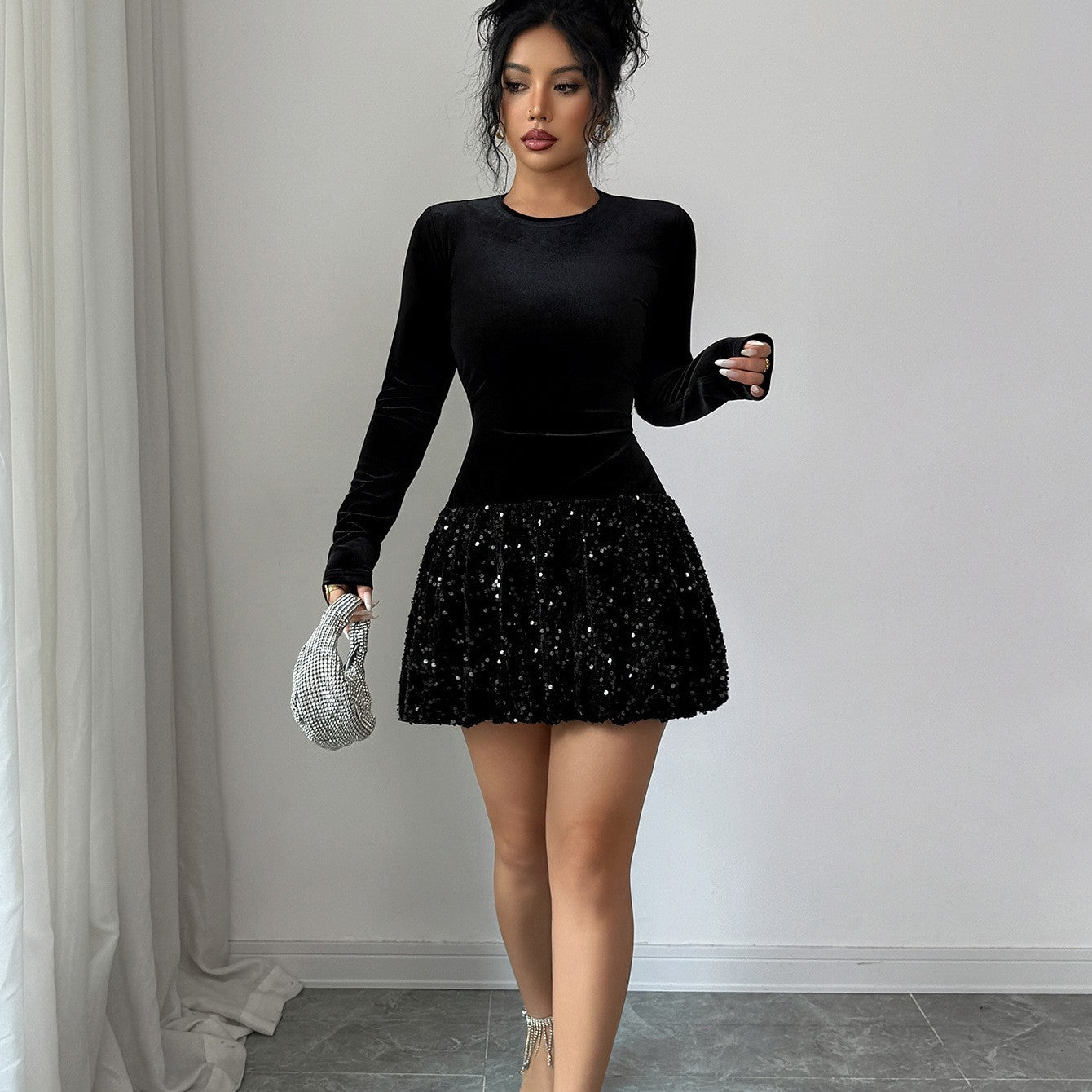 The Midnight Sequin Elegance Dress