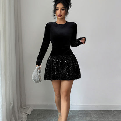 The Midnight Sequin Elegance Dress