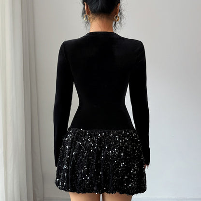 The Midnight Sequin Elegance Dress