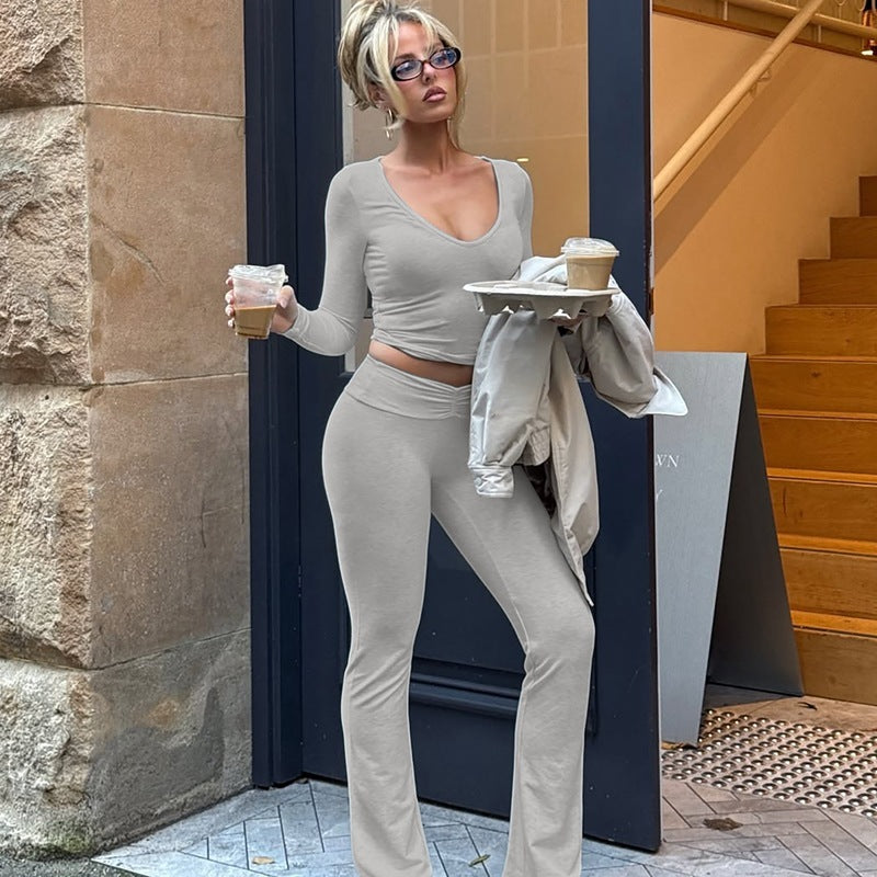 The Harlem Midriff Wide-Leg Set