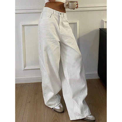 Retro Flow Wide-Leg Casual Jeans