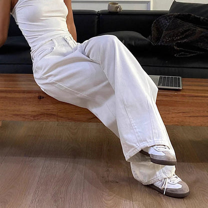 Retro Flow Wide-Leg Casual Jeans