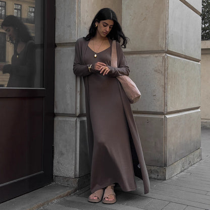 The Brooklyn Knit Suspender Dress Set